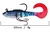 Isca Artificial Jig de Silicone Peixinho Azul 6cm 4gr - comprar online