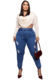 Calça Jeans Feminina - Jogger - Jeans Marmorizado - Destroyed - loja online
