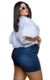 Short Saia Feminino - Jeans Escuro - loja online