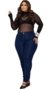 Calça Confort - Feminina - Jeans - Escuro - comprar online