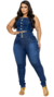 Calça Cós Duplo - Feminina - Jeans Escuro - loja online