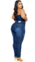 Imagem do Calça Cós Duplo - Feminina - Jeans Escuro