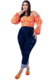 Calça Jeans Feminina - Elástico na Cintura - Capri - Jeans Escuro - comprar online