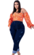Calça Jeans Feminina - Elástico na Cintura - Capri - Jeans Escuro - loja online