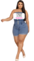 Short Elastico Feminino - Jeans - Claro - comprar online