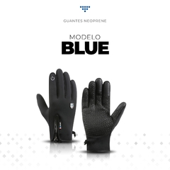 GUANTE NEOPRENO TOUCH > BLUE . Ciclismo, trekking, moto urbano, running, etc.
