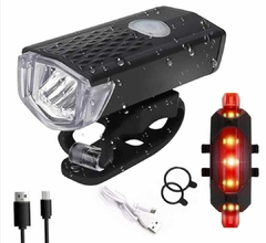 Kit Luces Usb Led Seguridad Bici Delantera + Trasera