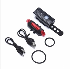 Imagen de Kit Luces Usb Led Seguridad Bici Delantera + Trasera