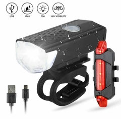 Kit Luces Usb Led Seguridad Bici Delantera + Trasera - comprar online
