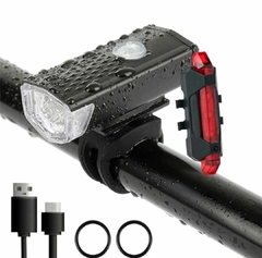Kit Luces Usb Led Seguridad Bici Delantera + Trasera en internet