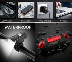 Kit Luces Usb Led Seguridad Bici Delantera + Trasera - comprar online
