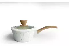 Cacerola Inducción Antiadherente 16 Cm Granito Crema Carol