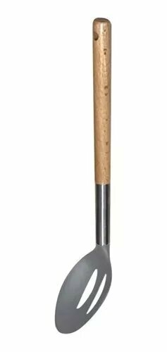 Cuchara Hudson Ranurada De Cocina Con Mango De Madera