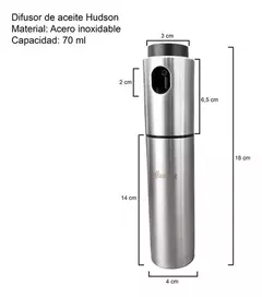 aceitera spray difusor rociador acero inoxidable - ABRUZZO BAZAR