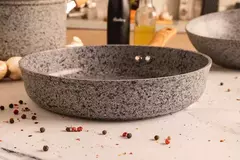 Sarten Granito Stone Aluminio Forjado 24cm Inducción Color Gris - comprar online