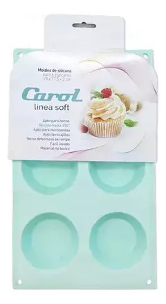 MOLDE DE CUPCAKES X6 DE SILICONA LINEA SOFT - ABRUZZO BAZAR