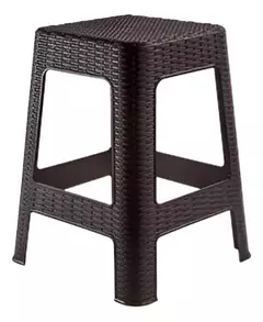 Banqueta Simil Rattan Plastico Apilable