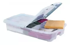 Caja Organizadora Bajo Cama Con Tapa Y Ruedas 28 Litros - tienda online