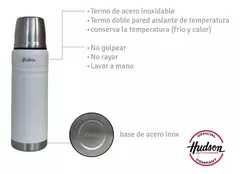 Termo Hudson 500 Ml Acero Blanco De Acero Inoxidable - tienda online