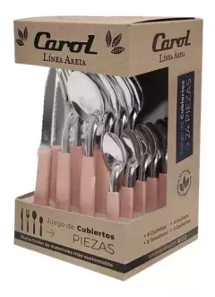 SET DE CUBIERTOS EN CAJA AREIA X16PIEZAS CAROL - tienda online