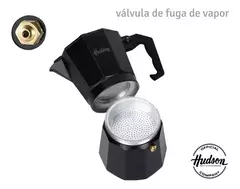 Cafetera Italiana 6 Tazas Hudson Total Black - ABRUZZO BAZAR