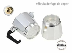 Cafetera Esmaltada Hudson Gris Estilo Italiana 6 Tazas - ABRUZZO BAZAR