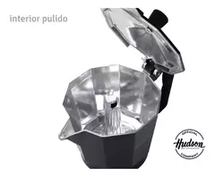 Cafetera Italiana 6 Tazas Hudson Total Black en internet