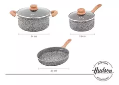Bateria granito stone forjado antiadherente hudson - comprar online