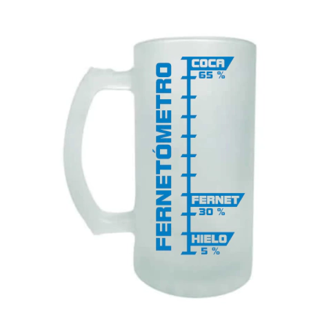 Imagen de Chopp de Vidrio Esmerilado con Medidor Fernetero