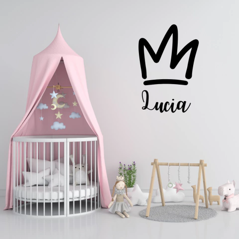 Vinilo Corona Princesa con Nombre - comprar online