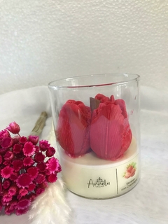 VELA TULIPA - MORANGO COM CHAMPGNE - ANNELU VELAS