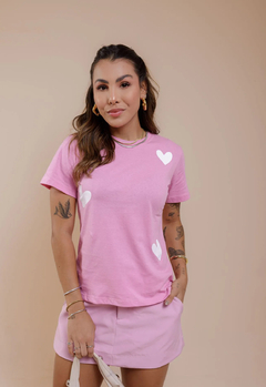 T-Shirt - Coração Rosa