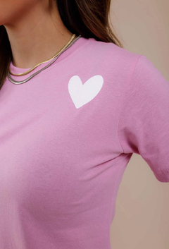 T-Shirt - Coração Rosa - comprar online