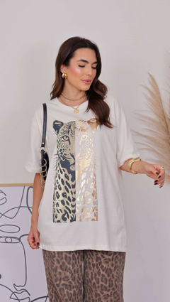 Camisão Onça Metalizada Off White