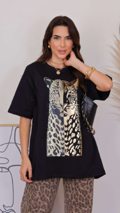 Camisão Onça Metalizada Preto