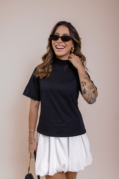Básica Gola Alta C/ Manga Oversized - Preto - comprar online