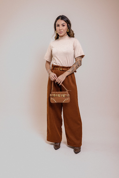 Básica Gola Alta C/ Manga Oversized - Areia - Iza Ambrósio Shoes