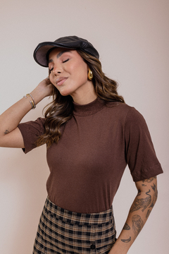 Básica Gola Alta C/ Manga Oversized - Mocha Mousse na internet