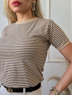 T-Shirt Listrada Nude - comprar online
