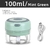 Cozinha picadora elétrica de alimentos mini triturador de alho usb portátil mo - Alpha Store