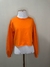 Moletom Cropped Liso - Laranja P - comprar online