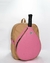 Mochila de Ecocuero combinada Beige/Rosa chicle - comprar online