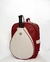 Mochila de Ecocuero combinada Bordo/Blanca - comprar online