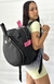 Mochila ecocuero Negra/fuccia