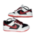 Dunk Low Branco Preto e Vermelho