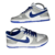 Dunk Low Cinza Branco e Azul