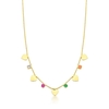 Choker Corações + Pontos Coloridos