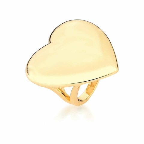 Anel Big Coração Liso
