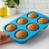 MOLDE PARA CUPCAKE DE SILICONA X 6