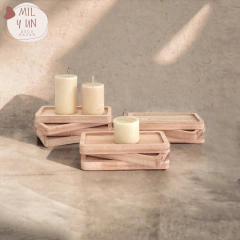 BANDEJA RECTANGULAR MADERA MACIZA - comprar online